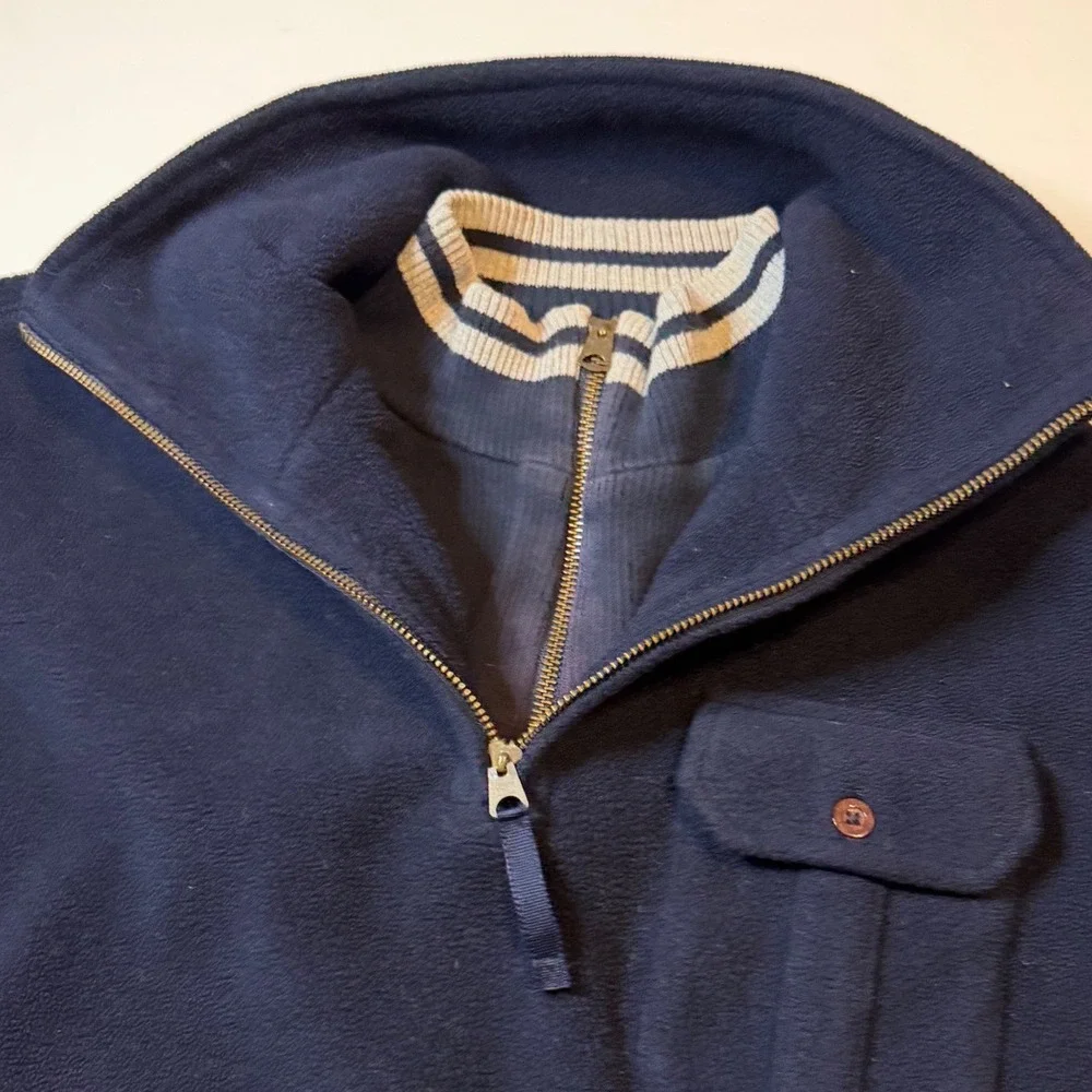 Vtg Polo Ralph Lauren Jeans Co Quarter Zip Fleece Pullover Size Medium